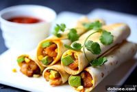 Roasted Corn Shrimp Avocado Taquitos