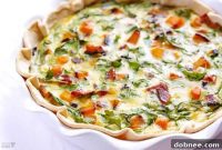 Autumn Harvest Quiche with Butternut, Arugula, and Bacon