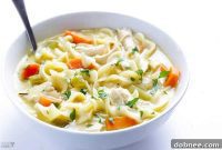 Skinny Creamy Chicken Noodle Soup