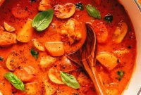 Mediterranean Chicken Tomato Basil Stew