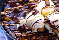 Ultimate Chocolate Peanut Butter Skillet Cookie