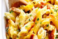 Creamy Chicken Alfredo Ziti Bake