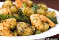 Shrimp and Asparagus Gnocchi with Pesto