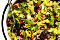 Harvest Quinoa Salad with Brussels Sprouts and Cranberries