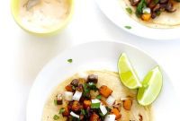 Roasted Butternut and Mushroom Tacos