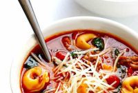 Hearty Italian Tortellini Soup with Sausage, Spinach, and Tomato