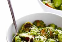 Hearty Gnocchi with Chicken Sausage, Brussels Sprouts, and Vibrant Kale Pesto
