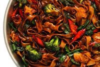 Spicy Thai Basil Noodle Stir Fry