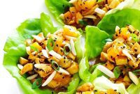 Orange Glazed Chicken Lettuce Wraps