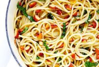 Vibrant Lemon Basil Spaghetti with Almond Crunch