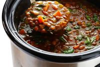 Hearty Slow Cooker Curried Lentil Soup