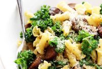 Hearty Italian Sausage, Kale and Mushroom Pasta