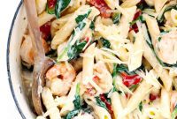 Velvety Florentine Shrimp Pasta