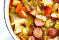 Hearty Cabbage, Sausage, and Potato Soup