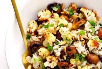 Roasted Cauliflower, Mushroom and Wild Rice Medley