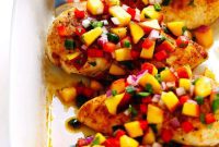 Ginger Zing Chicken with Sweet Peach Confetti Salsa