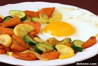 Golden Sweet Potato and Zucchini Hash