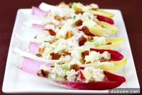 Chicken Apple and Gorgonzola Endive Bites