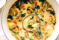 Wholesome Gnocchi Mushroom and Kale Soup