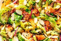 Blazing Citrus Salmon Salad with Sweet-Heat Ginger Vinaigrette