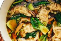 Pan-Seared Dumpling Soup