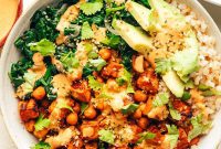 Wholesome Roasted Sweet Potato Chickpea Bowls