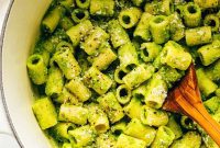 Vibrant Lemon Broccoli Pesto Pasta
