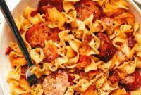 Smoky Kielbasa & Cabbage Noodle Skillet