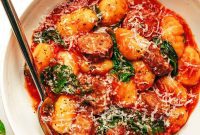 Rustic Sausage Gnocchi with Marinara