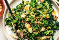 Creamy Peanut Chicken Kale Salad