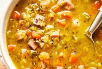 Rustic Split Pea and Smoked Ham Soup