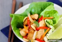 Zesty Thai Basil Chicken Lettuce Cups