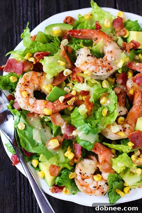 Shrimp, Avocado & Roasted Corn Salad
