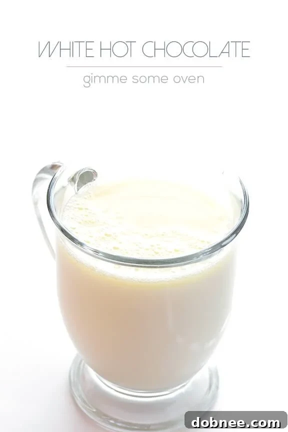 White Hot Chocolate with toppings | gimmesomeoven.com