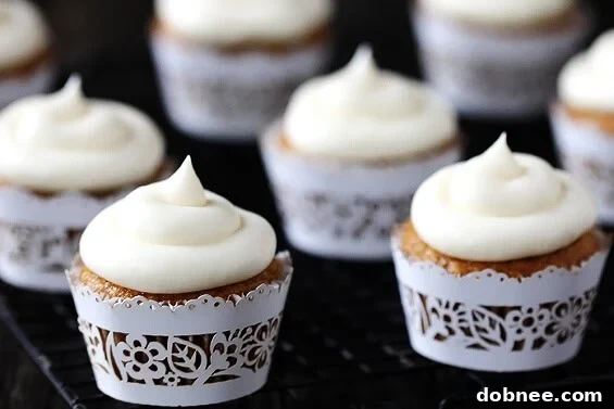 A top-down view of Spiced Butternut Squash Cupcakes, ready to be served.