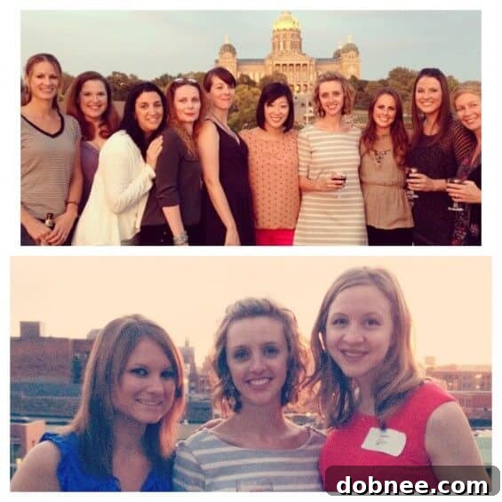 Bloggers and Iowa farmers sharing stories and a meal at the State of Iowa Historical Museum, overlooking the Capitol.
