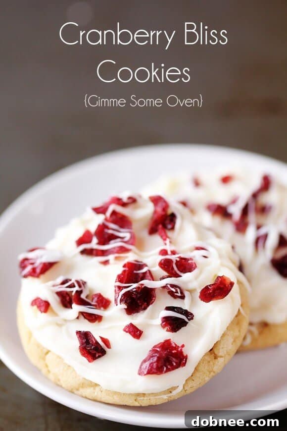 Cranberry Bliss Cookies | gimmesomeoven.com