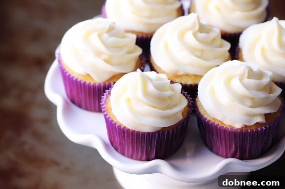 Delicious vanilla cupcakes with creamy vanilla buttercream frosting, perfect for any celebration or sweet craving.