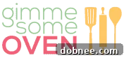 Gimme Some Oven blog logo, featuring kitchen-related imagery such as a whisk or oven mitt.