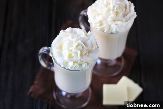 Luxurious and easy-to-make Homemade White Hot Chocolate.