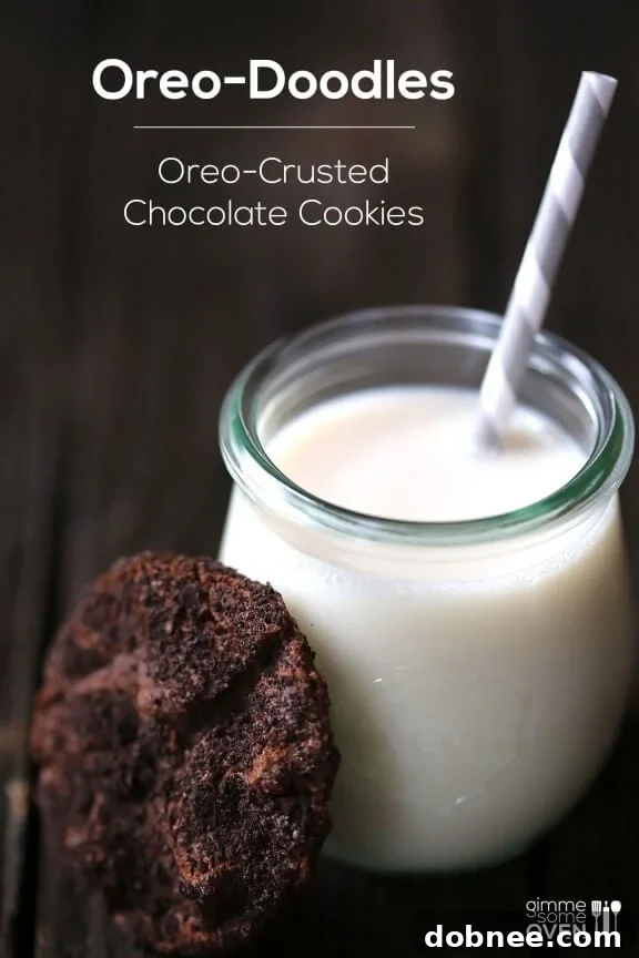 Oreo-Doodles | gimmesomeoven.com Close-up of Oreo-Doodles, showing texture