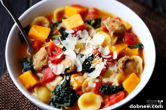 Sweet Potato, Sausage & Kale Soup | A Hearty and Healthy Winter Delight