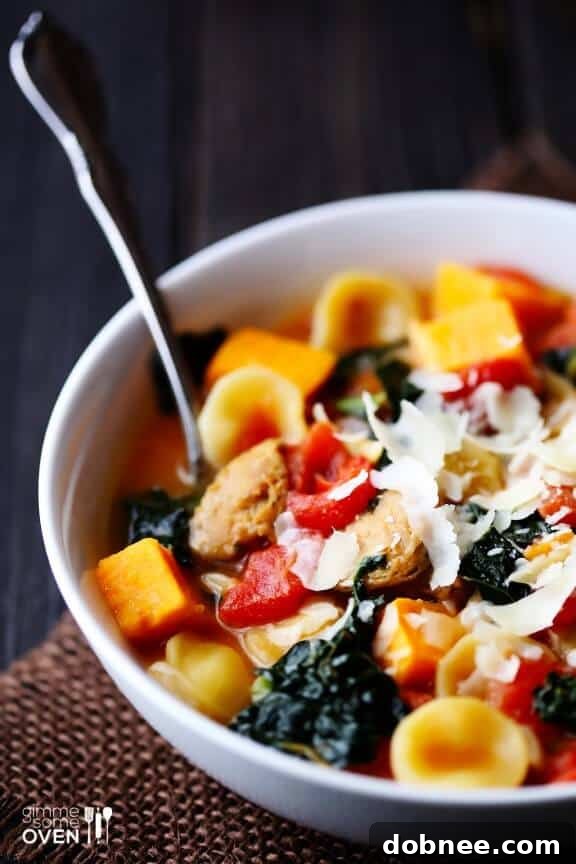 Sweet Potato, Sausage & Kale Soup | A Hearty and Healthy Winter Delight