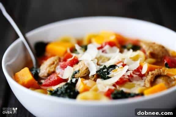 Sweet Potato, Sausage & Kale Soup | A Hearty and Healthy Winter Delight