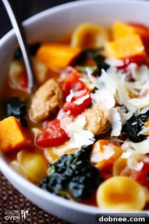 Sweet Potato, Sausage & Kale Soup | A Hearty and Healthy Winter Delight