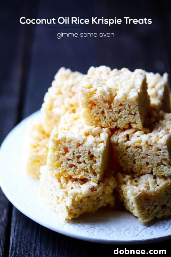 Coconut Oil Rice Krispie Treats - Deliciously Chewy and Crispy