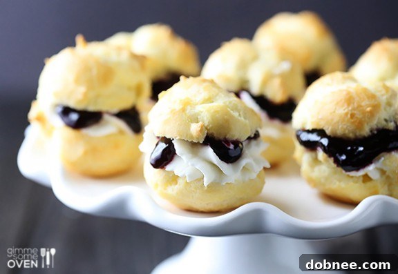 Quick Boozy Raspberry Sauce with Cream Puffs – The Perfect Snow Day Treat