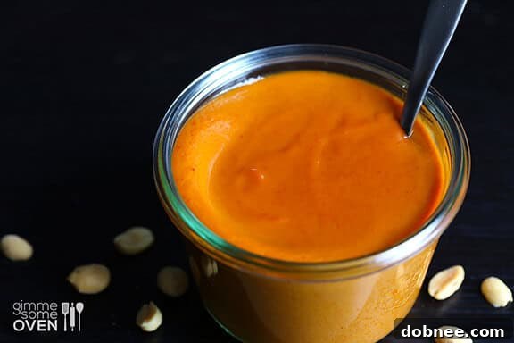 Delicious Thai Peanut Sauce, perfect for stir-fries, salads, and satay. Easy homemade recipe.