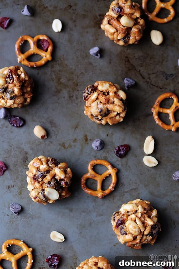 Trail Mix Energy Bites chilling in a bowl