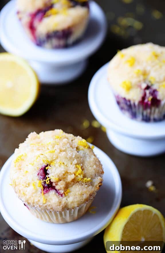 Freshly baked Lemon Blueberry Muffins